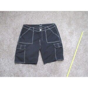 True Religion Cargo Shorts Mens 36 Cut Black Boxy pocket